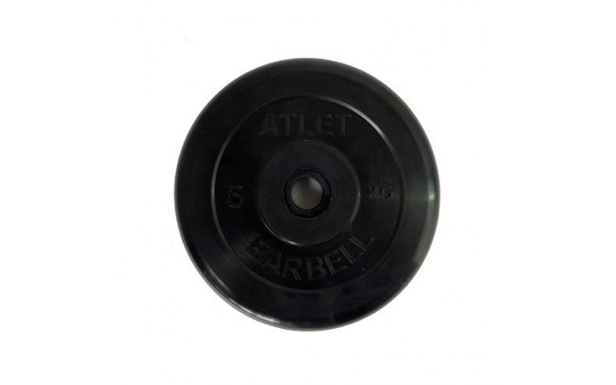 Диск обрезиненный черный MB ATLET d-26  5кг