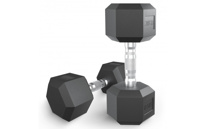 Гантель гексагональная UNIX Fit обрезиненная 12,5 кг Гантель гексагональная UNIX Fit обрезиненная 12,5 кг